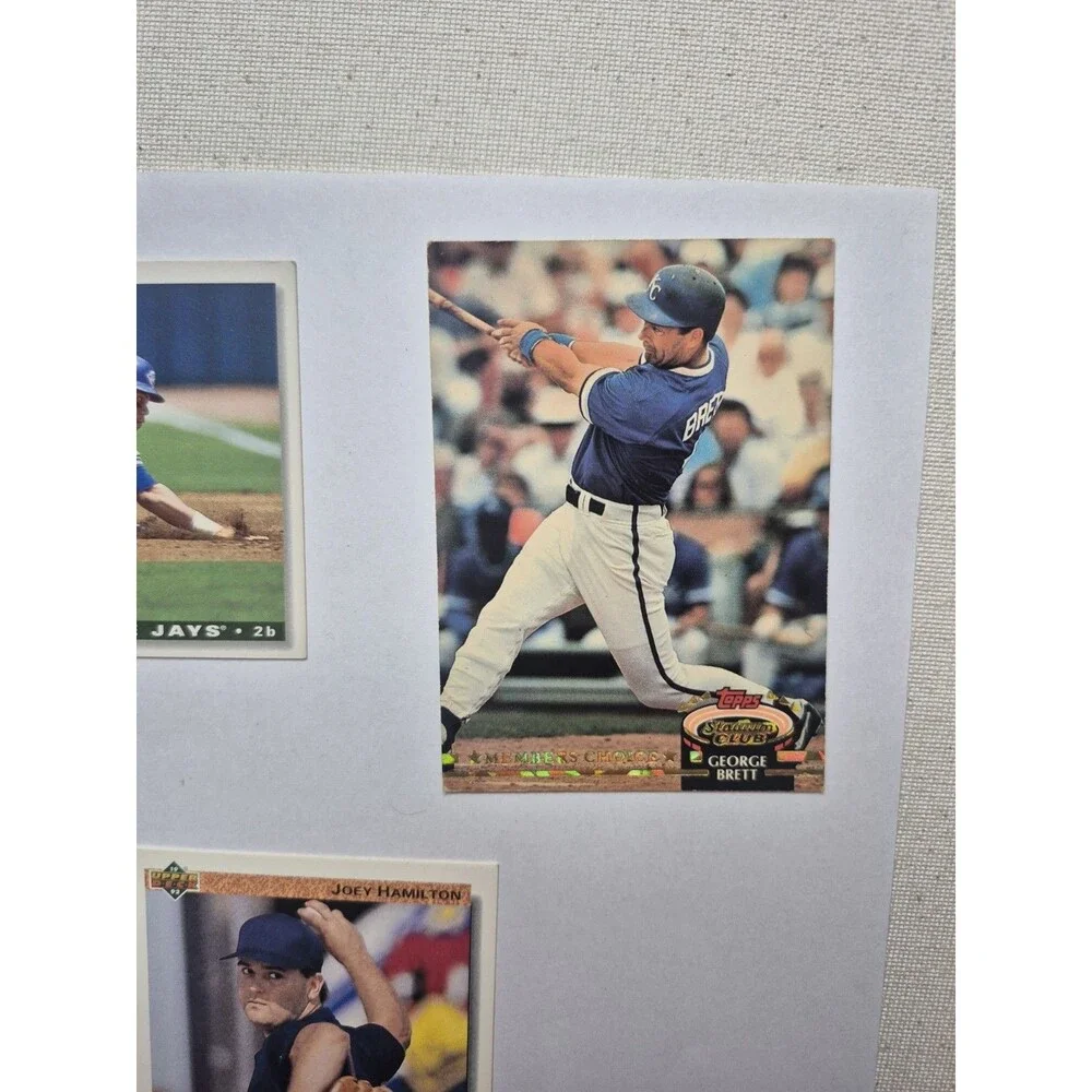 MLB Star Card Lot George Brett Roberto Alomar Ryan Klesko Joey Hamilton 6 Cards